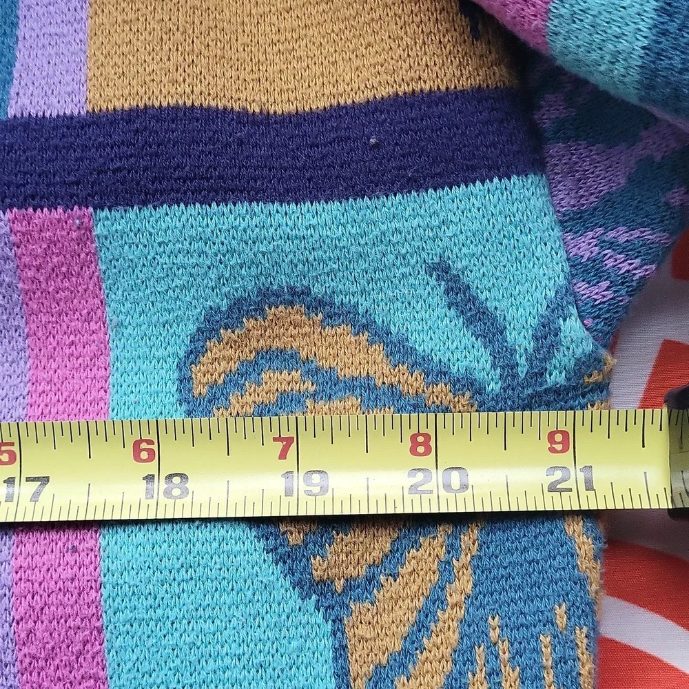 🦋 Long Open Front Intarsia Moth/Butterfly Sweater - Picture 9 of 10